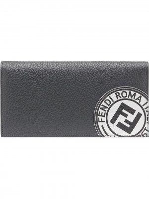 Logo patch continental wallet Fendi. Цвет: серый