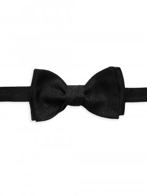 Шелковый галстук-бабочка с люрексом , черный Eton