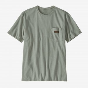 Мужская футболка с рабочим карманом , цвет Sleet Green Patagonia