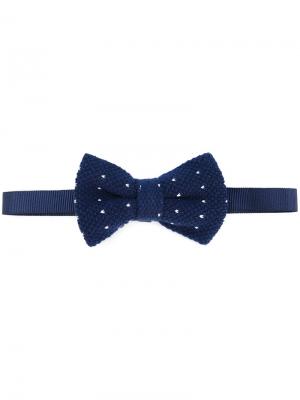 Трикотажный галстук-бабочка Eleventy. Цвет: синий