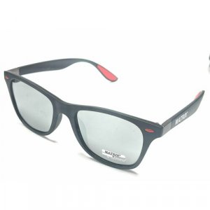 Солнцезащитные очки ,футляр, серебряный, черный Matrix. Цвет: черный/серебристый