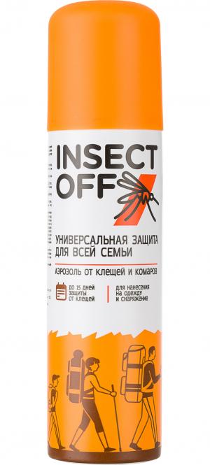 Аэрозоль от клещей и комаров , 150 мл Insectoff