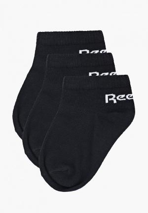 Носки 3 пары Reebok Kids inside socks. Цвет: черный