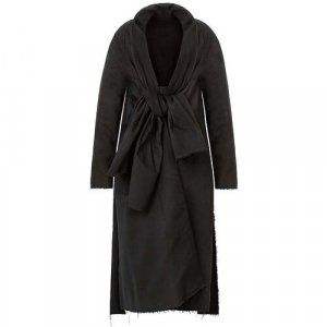 Пальто , оверсайз, средней длины, размер 42, черный Nuovo Borgo. Цвет: черный