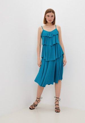 Платье пляжное Emdi. Цвет: синий