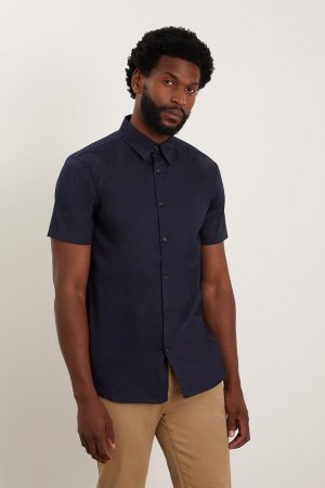 Атласная рубашка с коротким рукавом , темно-синий Burton