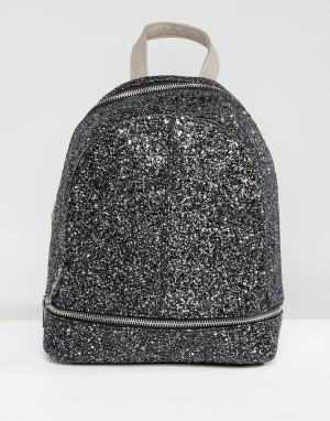 Рюкзак с блестками Yoki Fashion. Цвет: черный