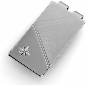 Зажим для денег Stripe Steel White Diamond, CB AMC-880075W. Colibri. Цвет: серебристый