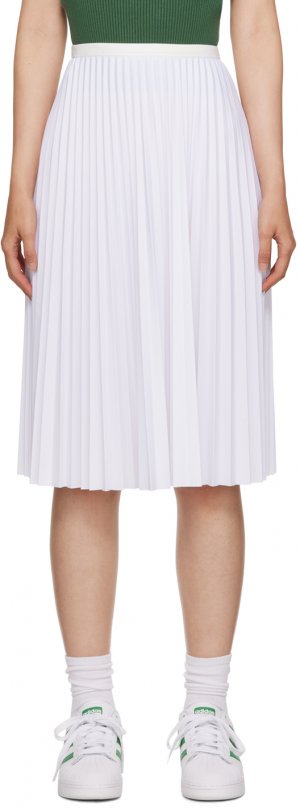 Белая юбка-миди со складками Lacoste