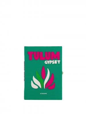 Клатч Tulum с вышивкой Olympia Le-Tan. Цвет: зеленый
