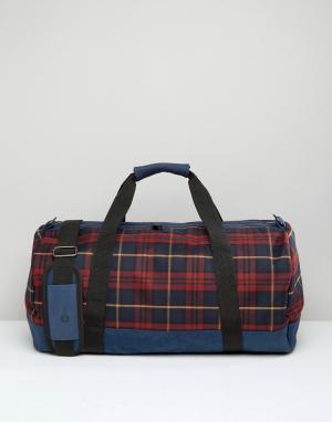 Дорожная сумка в шотландскую клетку Mi Pac Mi-Pac. Цвет: красный