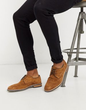 Светло-коричневые броги -Коричневый цвет Burton Menswear