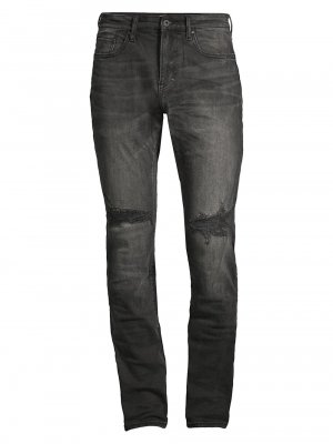 Эластичные зауженные джинсы Le Sabre с эффектом потертости, черный Prps