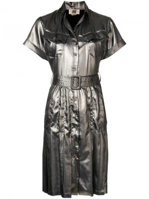 Платье рубашка с коротким рукавом Jean Paul Gaultier Vintage. Цвет: металлический