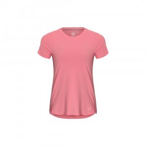Iso-Chill Series Solid Color Running Short Sleeve Tee Women Tops Pink 1376819-600 Under Armour