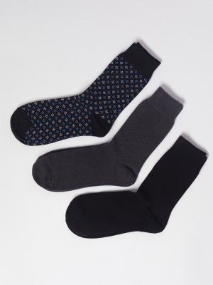 Набор высоких носков (3 пары в комплекте) zolla. Цвет: мультицвет
