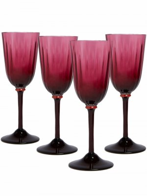 Набор из четырех бокалов для вина La DoubleJ. Цвет: фиолетовый