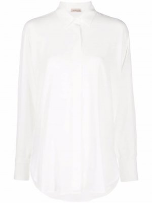 Рубашка с потайной застежкой спереди Blanca Vita. Цвет: белый