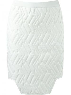 Asymmetric knit skirt Gig. Цвет: белый