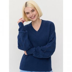 Пуловер , размер 52, синий VAY. Цвет: синий/индиго