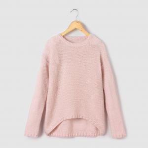 Пуловер удлиненный сзади на 10-16 лет R essentiel. Цвет: розовый