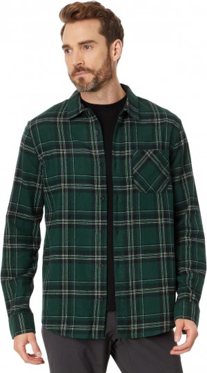 Рубашка Podium Plaid Long Sleeve Flannel , цвет Black/Green Check Oakley