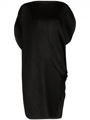 Плиссированное платье-кейп Pleats Please Issey Miyake. Цвет: черный
