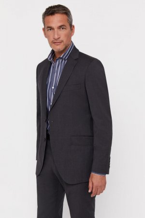 Однотонный пиджак Coolmax, темно-серый Cortefiel