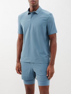 Теннисная рубашка-поло технической вязки , синий Jacques