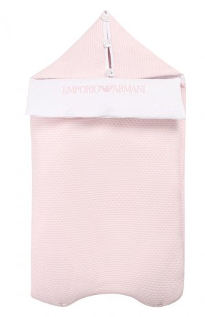Хлопковый конверт Emporio Armani. Цвет: розовый