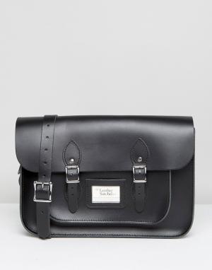 Черная сумка-сэтчел 14\ -Черный Leather Satchel Company