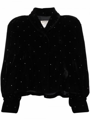 1980s rhinestone-embellished wrap jacket A.N.G.E.L.O. Vintage Cult. Цвет: черный