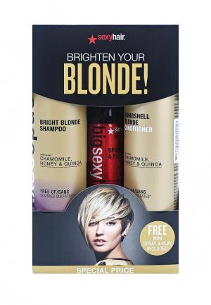 Набор для ухода за волосами Sexy Hair Сохранение цвета блонд, Blond color safe, 300 мл +300 +50