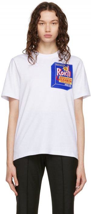 Белая футболка с моющим средством Rokh