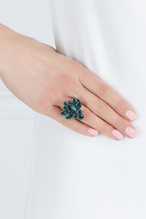Кольцо Rebel Romance с кристаллами Mawi. Цвет: зеленый