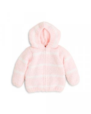 Полосатая куртка с капюшоном для девочек – малышей , цвет Pink Angel Dear