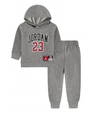 Пуловер с капюшоном и спортивными штанами для маленьких мальчиков, комплект из 2 предметов , серый Jordan