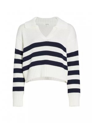 Хлопковый свитер-поло в полоску Parker , цвет navy stripe Splendid