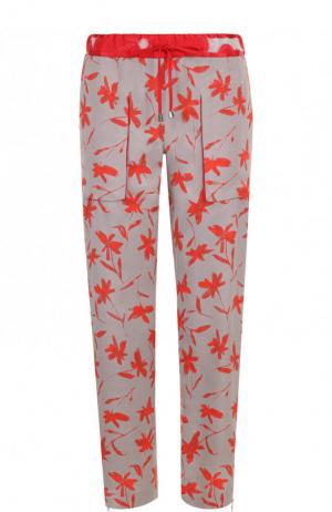 Укороченные брюки из вискозы с карманами и принтом Giorgio Armani. Цвет: разноцветный