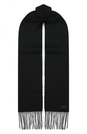 Шерстяной шарф Saint Laurent. Цвет: чёрный