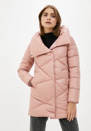 Куртка кожаная утепленная Fadjo. Цвет: розовый