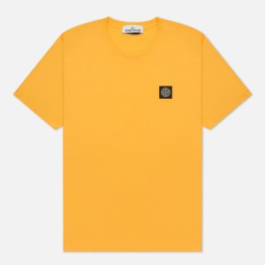 Мужская футболка Small Logo Patch Stone Island. Цвет: жёлтый