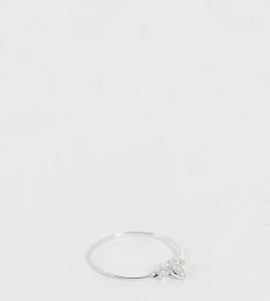 Серебряное кольцо с тремя лепестками-стразами -Серебряный Kingsley Ryan Curve