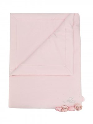 Одеяло с аппликацией Miss Blumarine. Цвет: розовый