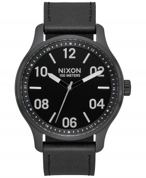 Мужские часы Patrol с кожаным ремешком, 42 мм Nixon