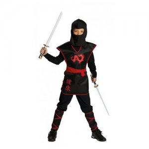 Детский костюм воина-ниндзя (9332), 164 см. RUBIE'S. Цвет: черный