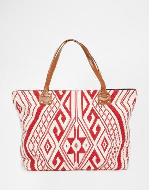 Пляжная сумка с ацтекской вышивкой Glamorous. Цвет: мульти