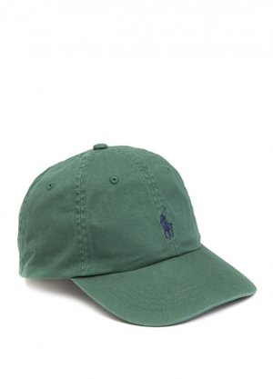 Зеленая мужская шляпа с логотипом Polo Ralph Lauren