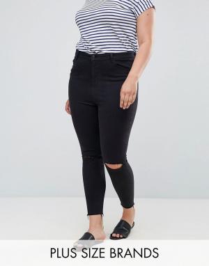 Моделирующие джинсы New Look Curve Plus. Цвет: белый