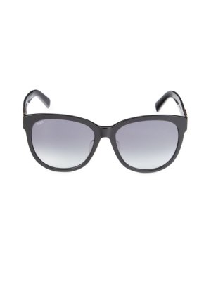 Квадратные солнцезащитные очки 57MM Tod'S, черный Tod's